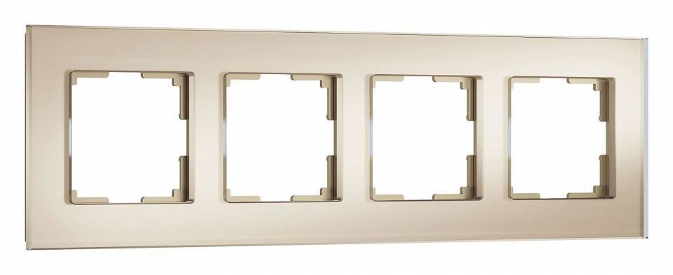 Рамка на 4 поста Werkel Senso шампань soft-touch W0043111