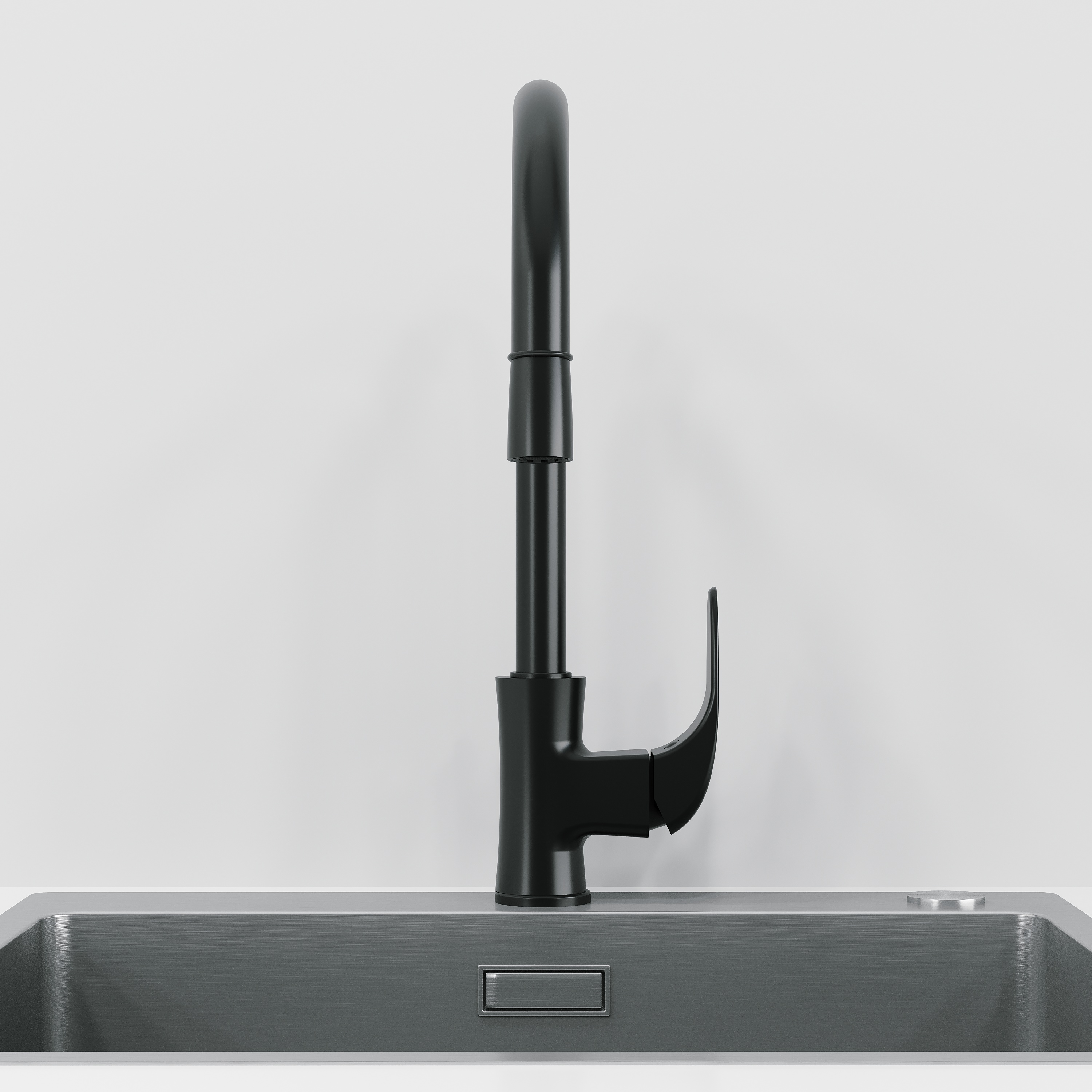 Смеситель для кухни Laparet Lisera с выдвижным изливом черный N2042429LPT