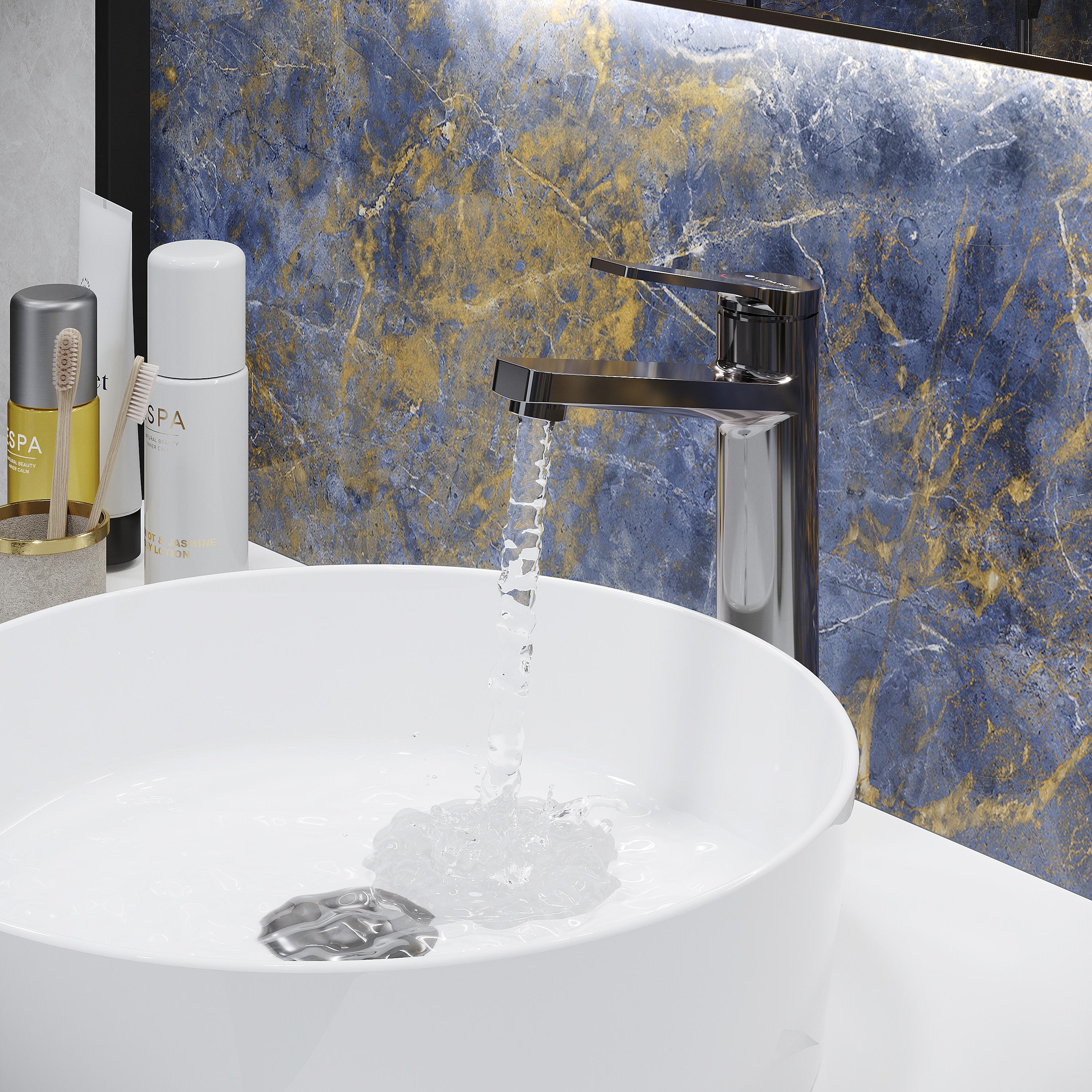 Смеситель для раковины Laparet Nobia высокий хром N3014702LPT