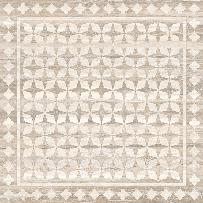 Декор VitrA Travertini коричневый K945355HR001VTE0 60х60 см