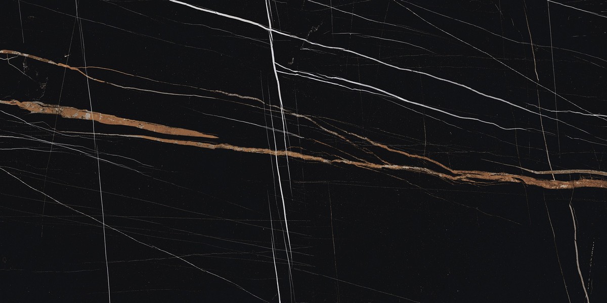 Керамогранит Kerranova Marble Trend K-1004/MR Nero Dorato 60x120 см K-1004/MR/600x1200x11