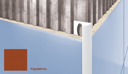 Профиль для плитки внешний Cezar 7 мм карамель S107