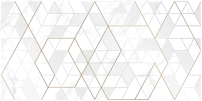 Вставка Tubadzin Calacatta белая ромбы 29,8х59,8 см KT2L052DT-36