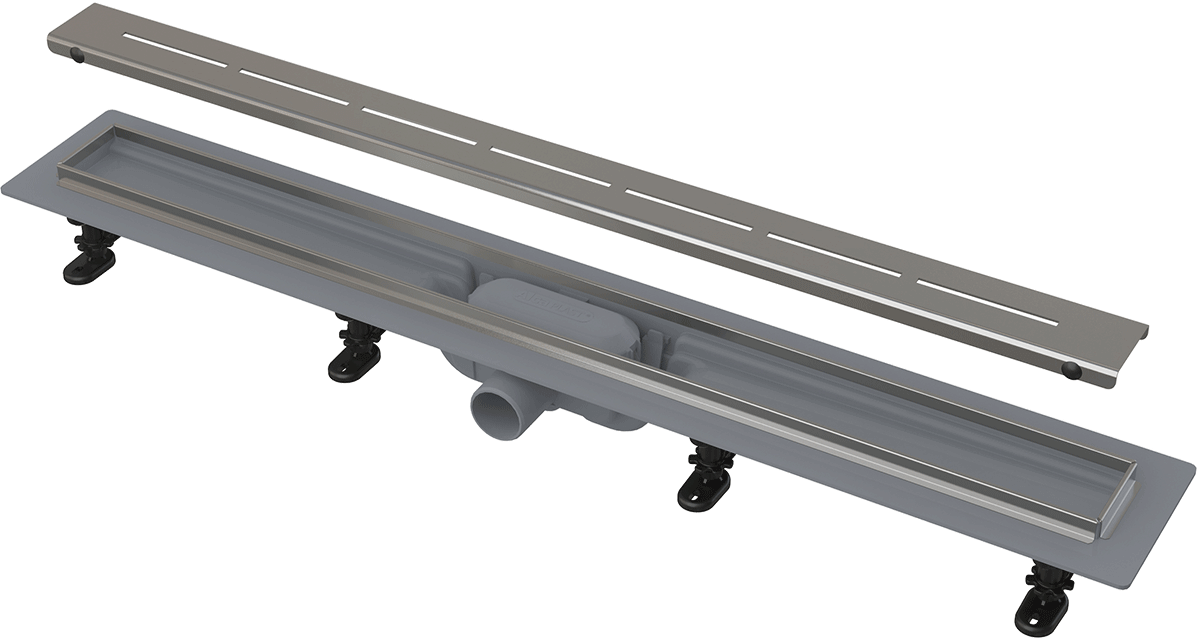 Водоотводящий желоб AlcaPlast с порогами для перфорированной решетки APZ18-850M