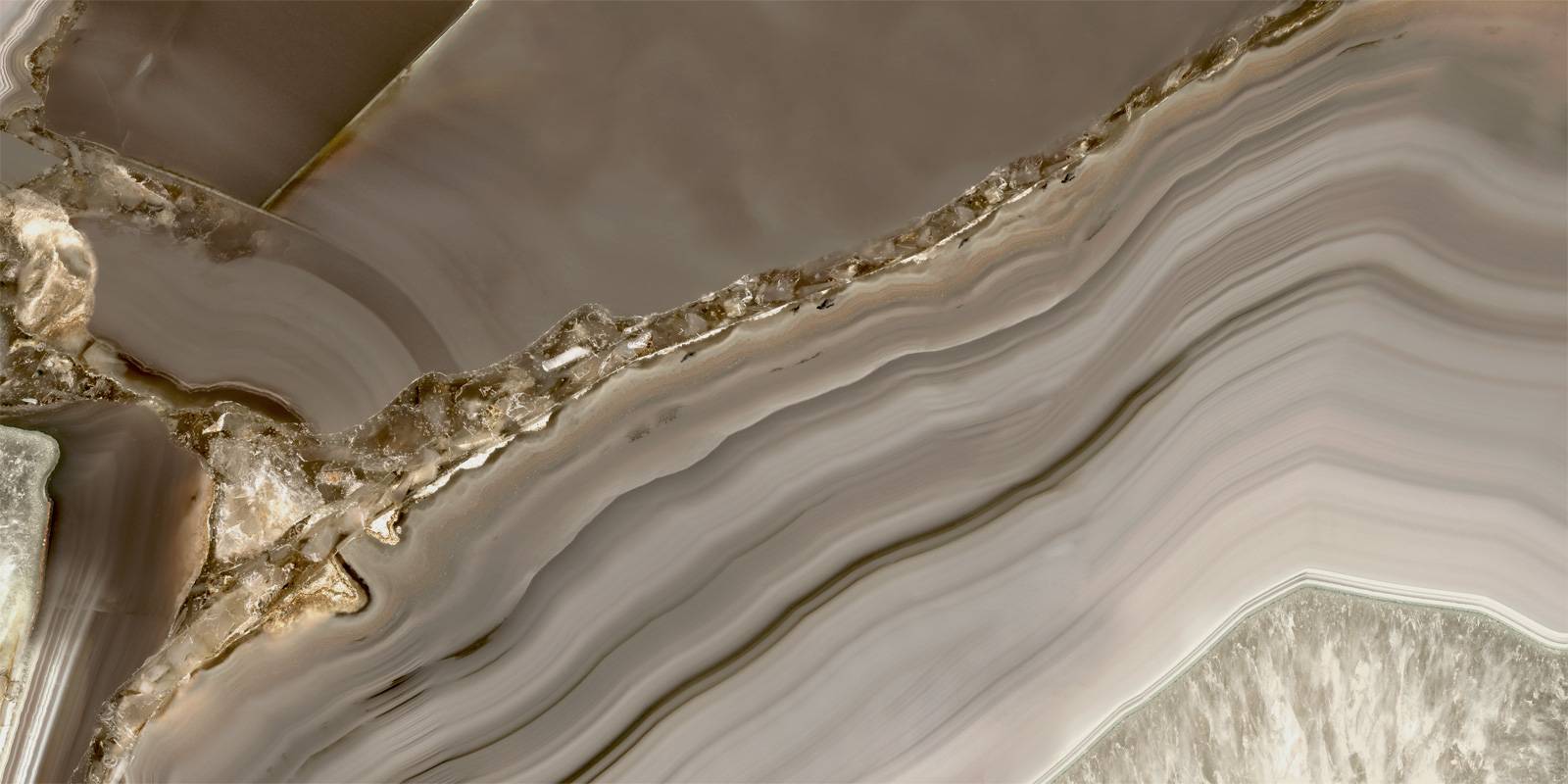 Керамогранит Alma Ceramica Wow Brown суперполированный 600x1200x8 мм 2 шт/уп 60120WOW21HG