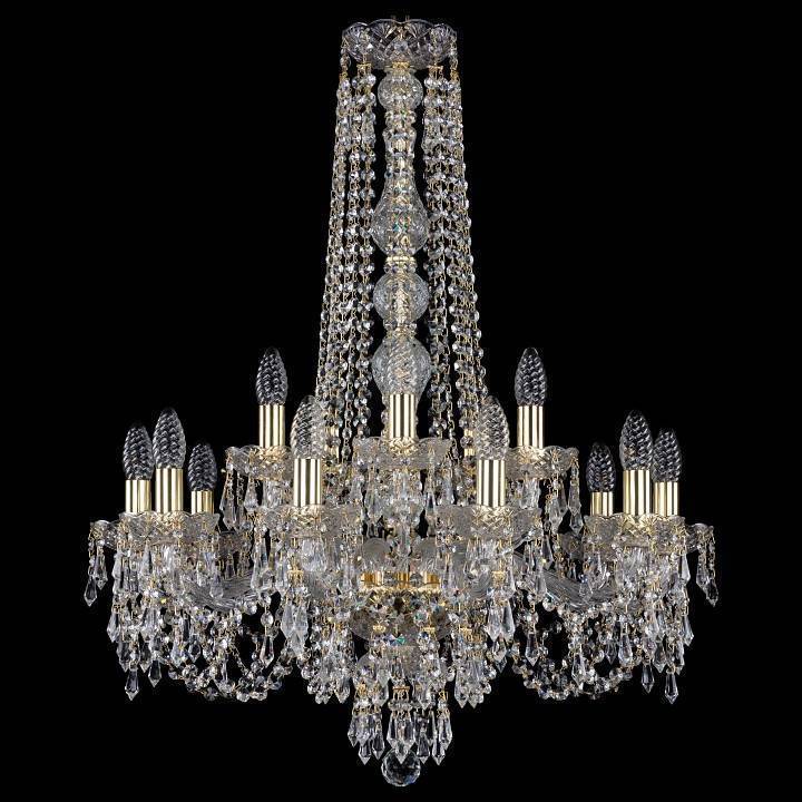 Подвесная люстра Bohemia Art Classic 11.23 15 ламп h-82 11.23.10+5.220.h-82.Gd.Dr