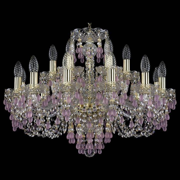 Подвесная люстра Bohemia Art Classic 11.24 18 ламп 220 мм 11.24.12+6.220.Gd.V7010