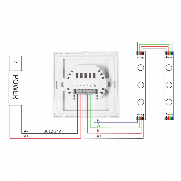 Панель-регулятора цвета RGB сенсорная встраиваемая Apeyron Electrics  04-09
