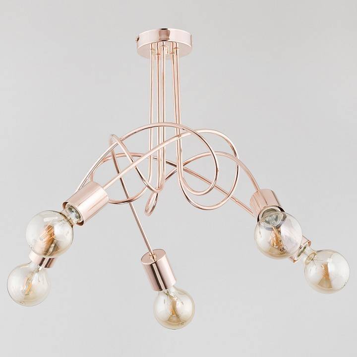 Люстра на штанге Alfa Tango Copper 5 ламп 24325