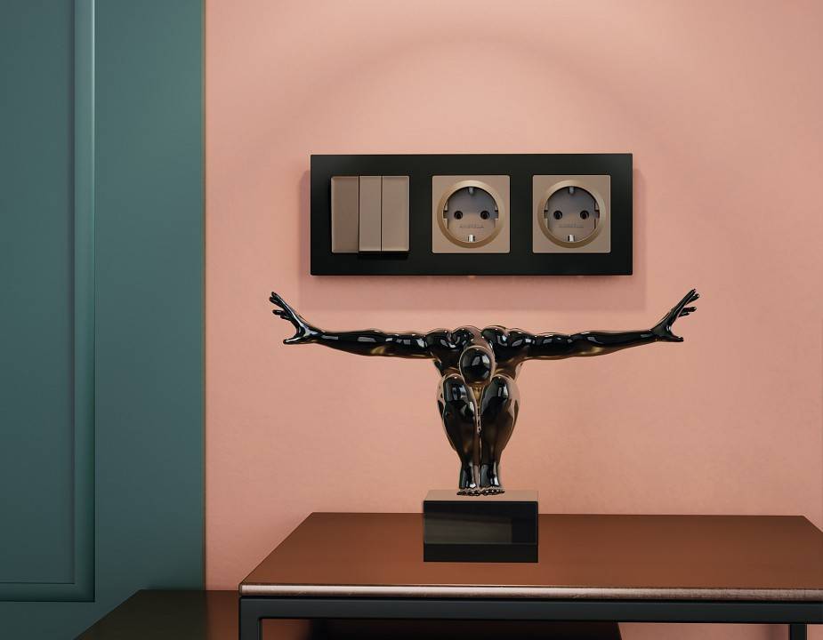 Рамка на 1 пост Ambrella Volt Techno AF220701