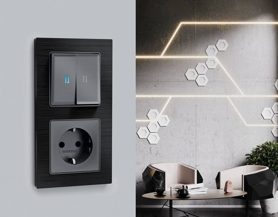 Рамка на 3 поста Ambrella Volt Platos Металл AF550503