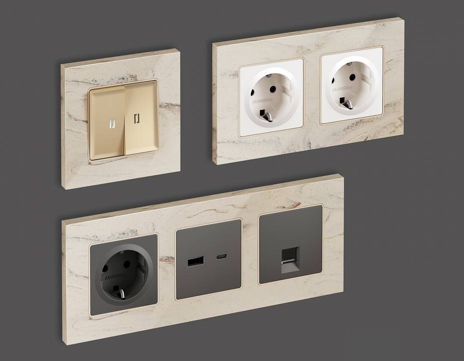 Рамка на 1 пост Ambrella Volt Grand AF930601