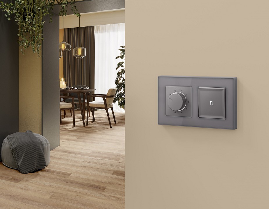 Накладка для терморегулятора электромеханического для теплого пола Ambrella Volt ALFA AP5057