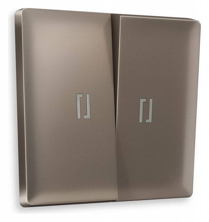 Клавиши для выключателя двухклавишного c подсветкой Ambrella Volt Quant AP6340