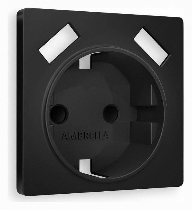 Накладка для розетки с заземлением и со шторками и 2хUSB type A Ambrella Volt Quant AP8090
