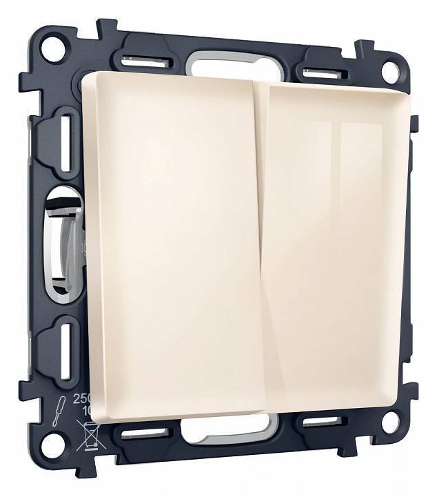 Выключатель проходной двухклавишный Ambrella Volt Quant MA303020