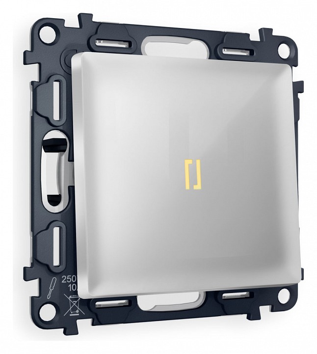 Выключатель одноклавишный с подсветкой без рамки Ambrella Volt Quant MA402010