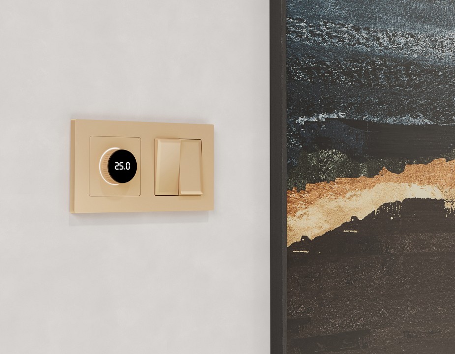 Выключатель перекрестный двухклавишный без рамки Ambrella Volt ALFA MA603030