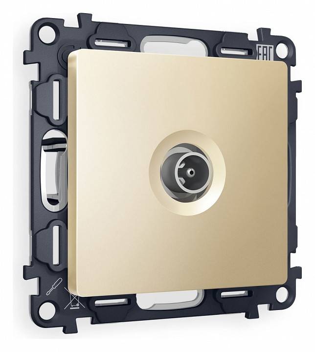 ТВ-розетка проходная без рамки Ambrella Volt Quant MA613030