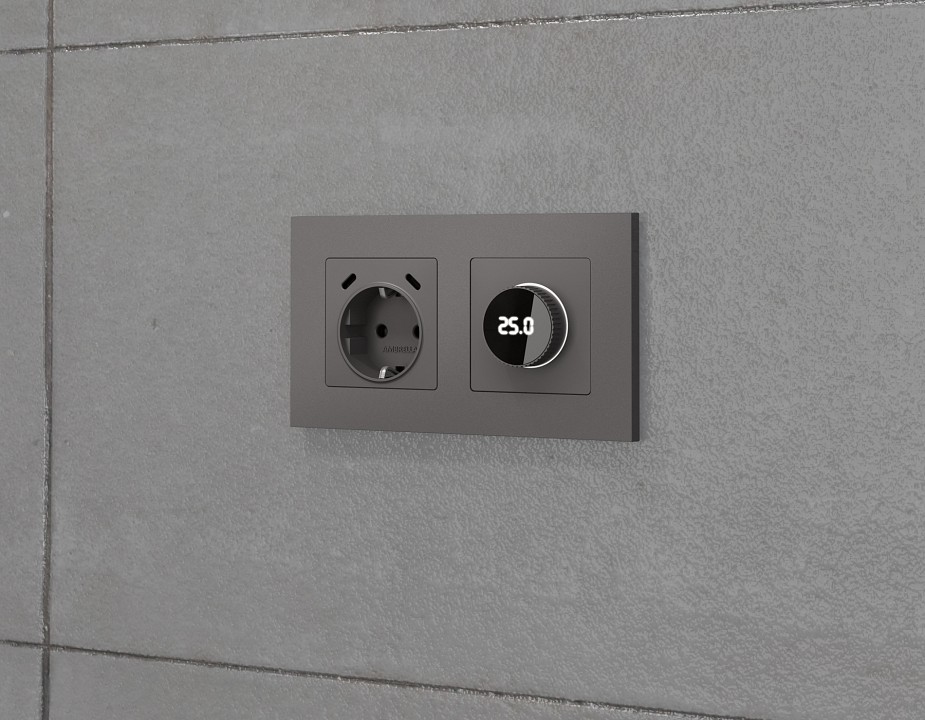 Розетка с заземлением и 2хUSB type C, без рамки Ambrella Volt ALFA MA660510