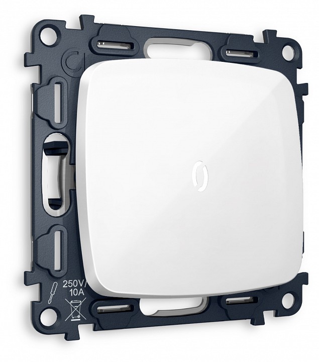 Выключатель одноклавишный с подсветкой без рамки Ambrella Volt MO MO102015