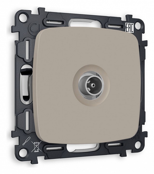 ТВ-розетка проходная без рамки Ambrella Volt Quant MO373030