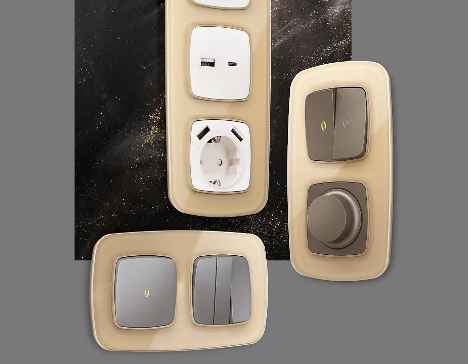 Рамка на 1 пост Ambrella Volt Radian Стекло органическое OF320601