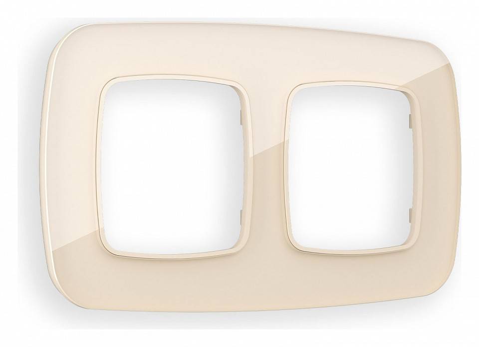 Рамка на 2 поста Ambrella Volt Radian Стекло натуральное OF350302