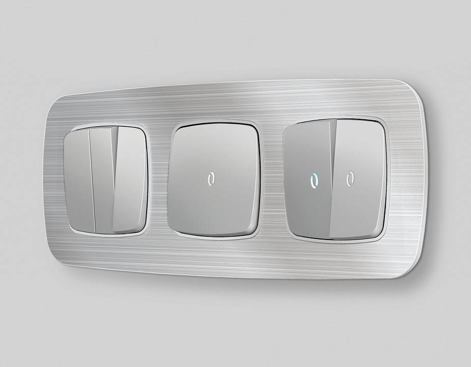 Рамка на 3 поста Ambrella Volt Radian Металл OF580103