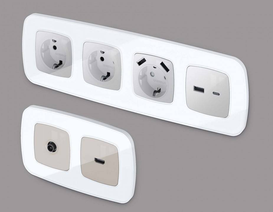 Рамка на 2 поста Ambrella Volt Coint OF640102