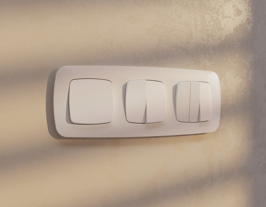 Клавиши для выключателя двухклавишного Ambrella Volt Quant OP2030