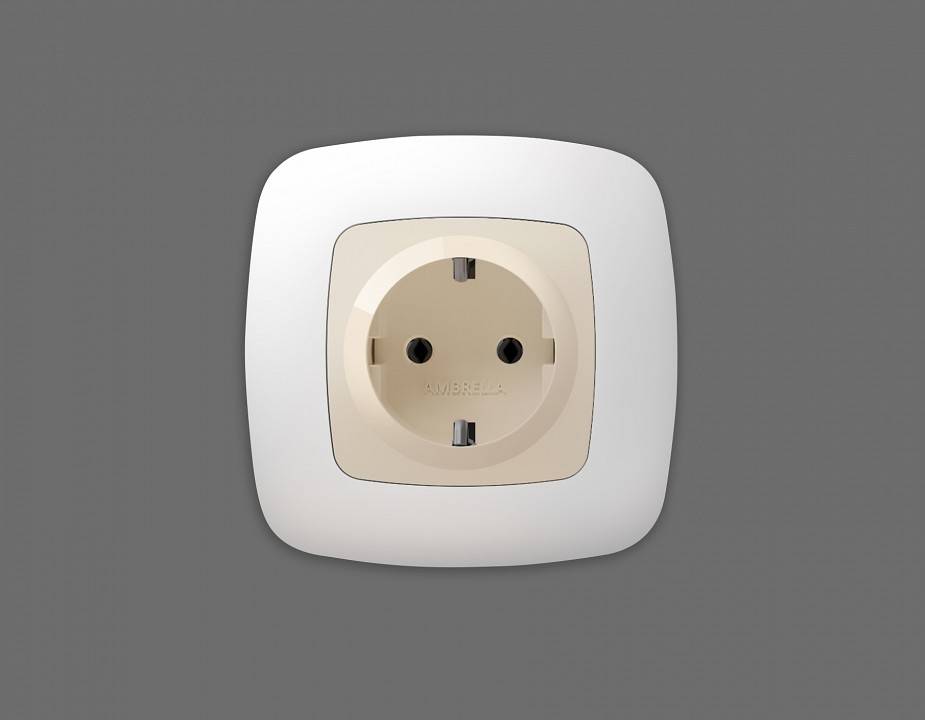 Накладка для розетки с заземлением Ambrella Volt Quant OP3060