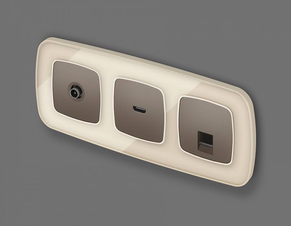 Накладка для розетки HDMI Ambrella Volt Quant OP6440