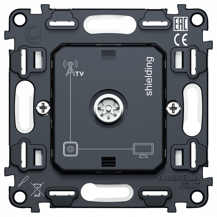 Механизм ТВ-розетки оконечная Ambrella Volt QUANT VM199