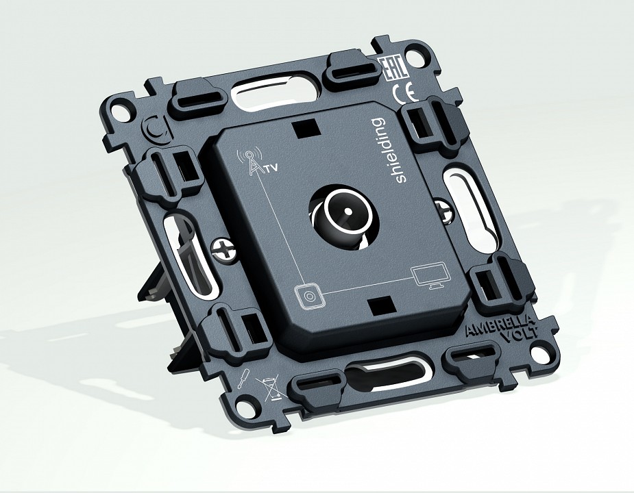 Механизм ТВ-розетки оконечная Ambrella Volt QUANT VM199