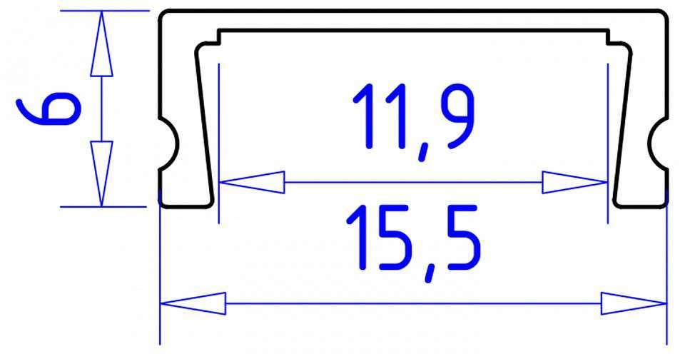 Профиль накладной Ambrella light GP GP1700BK