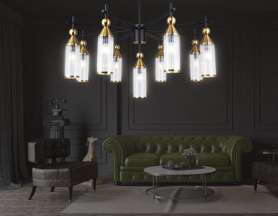 Люстра на штанге Ambrella Light LH 8 ламп LH55258