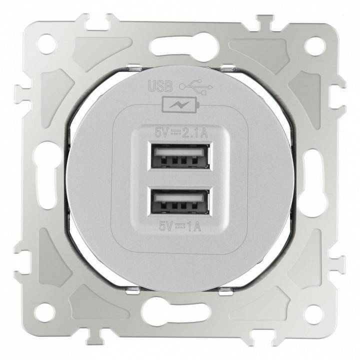 Розетка USB, без рамки Arte Milano am-202 202.46-1.silver