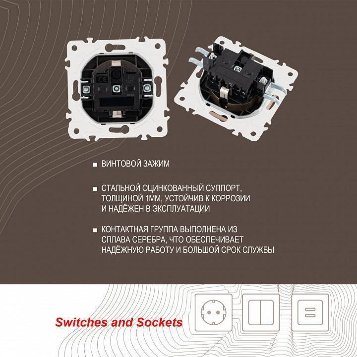 Розетка влагозащищенная с заземлением и со шторкой с крышкой Arte Milano am-205 205.41-1.shampan