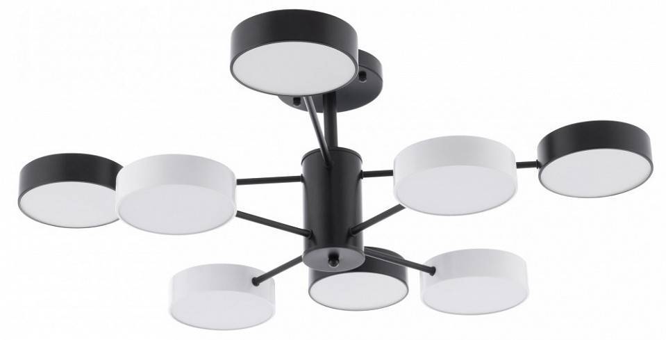 Люстра на штанге Arte Milano Ferrara 8 ламп светодиодная 250906/8B Bk/Wh