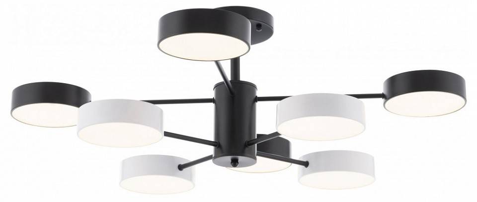 Люстра на штанге Arte Milano Ferrara 8 ламп светодиодная 250906/8B Bk/Wh