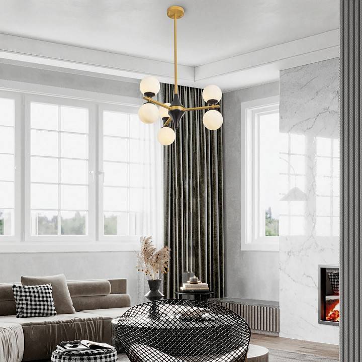 Люстра на штанге Arte Milano Neapolis 271580/6 BK/GD