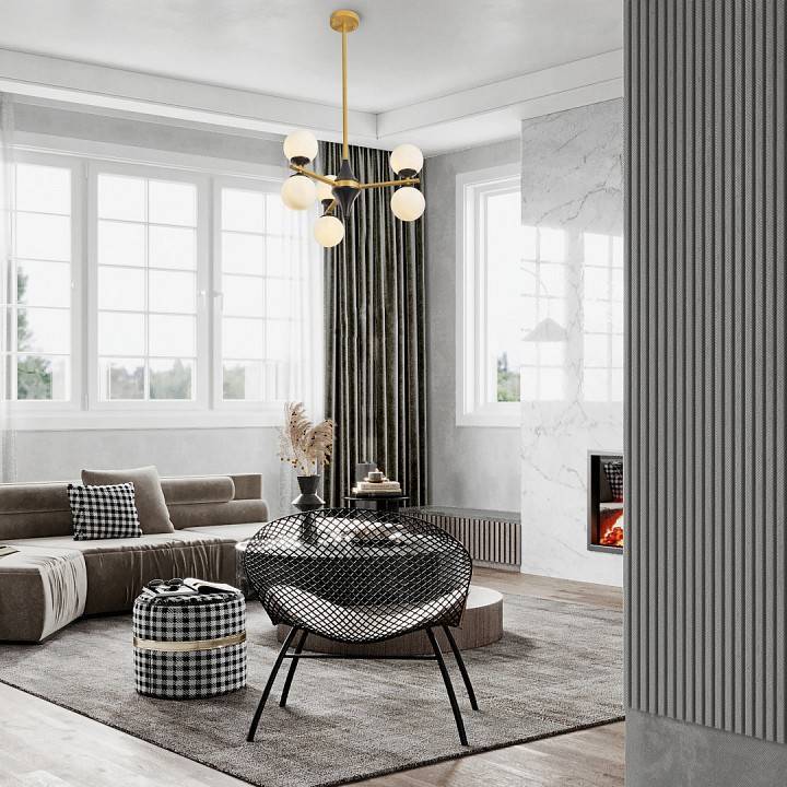 Люстра на штанге Arte Milano Neapolis 271580/6 BK/GD