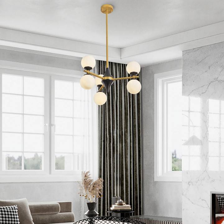 Люстра на штанге Arte Milano Neapolis 271580/6 BK/GD