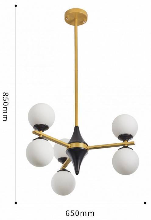 Люстра на штанге Arte Milano Neapolis 271580/6 BK/GD