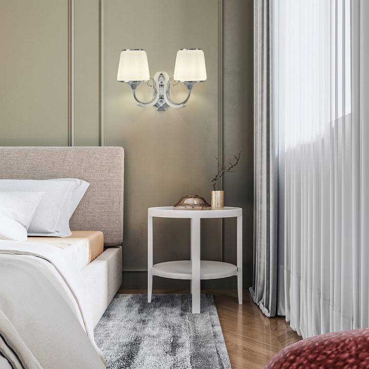 Бра Arte Milano Florentia 9247 2 лампы 309247/2W Wh/Ni