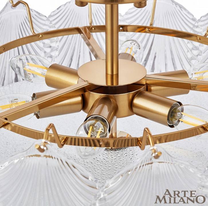 Люстра на штанге Arte Milano AM-Rim D500 латунь 312009/D500 BS