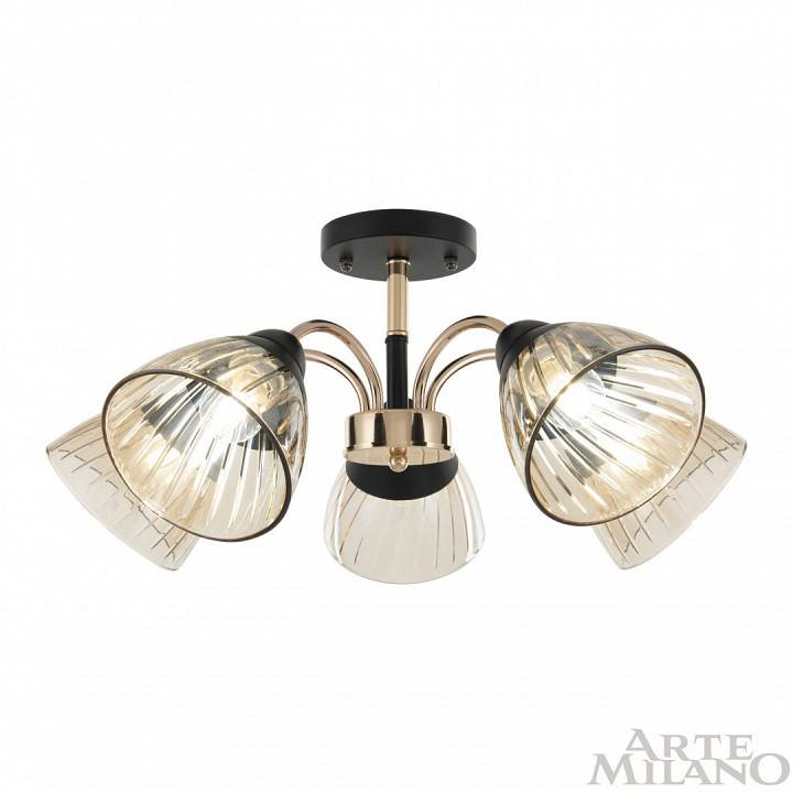 Люстра на штанге Arte Milano Napoli 5 ламп 320119/5 FG+BK