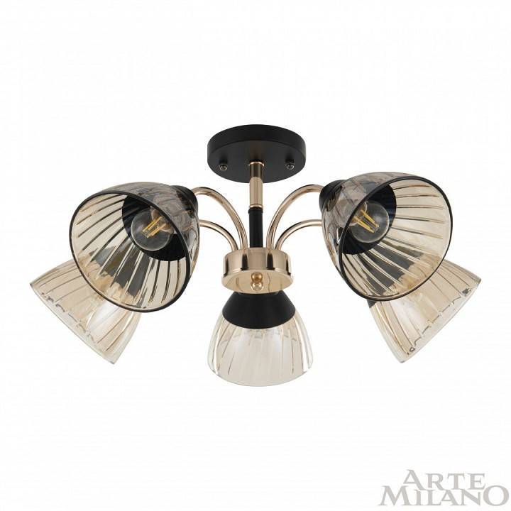 Люстра на штанге Arte Milano Napoli 5 ламп 320119/5 FG+BK