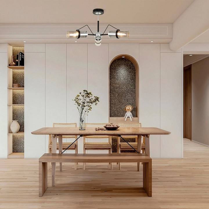 Люстра на штанге Arte Milano Napoli 3 лампы 320207/3 BK.CR